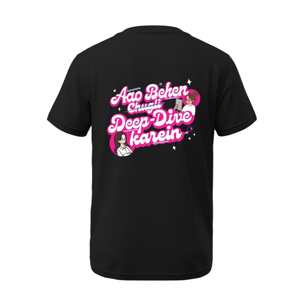 Aao Behen Round neck T-Shirt - Black